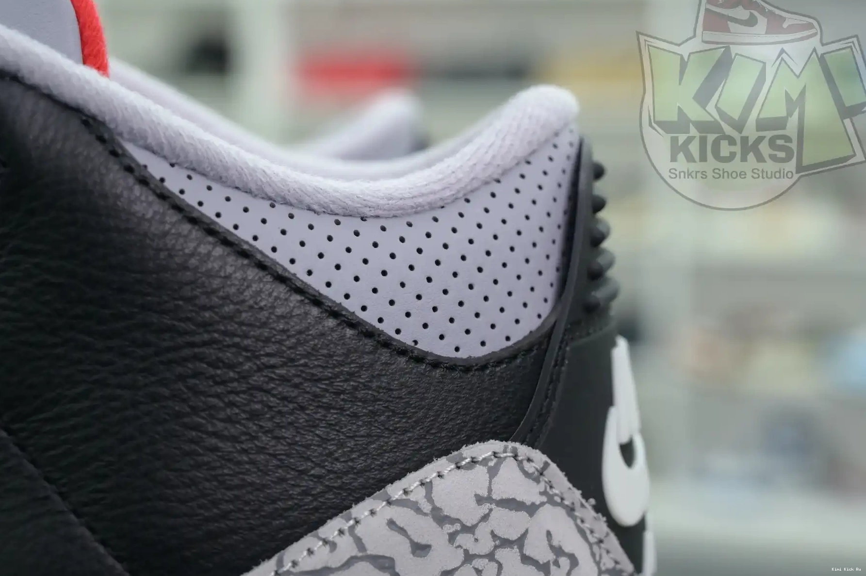 Air Cement Jordan Kimikick Reimagined” 3“Black 0325